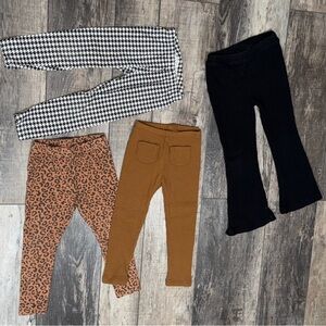 Stylish Kids Bottoms Set - Black, Brown, and Patterned